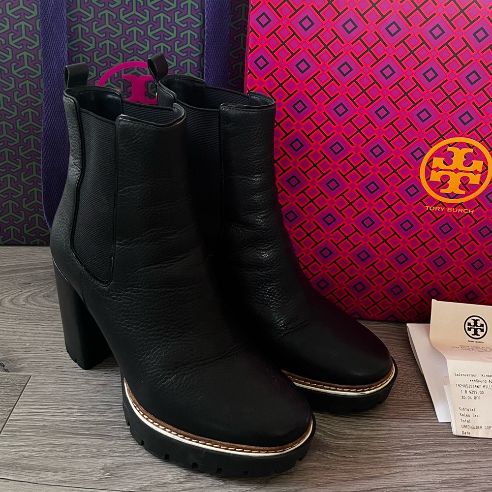 Tory Burch Lug Sole Bootie - size 7.5